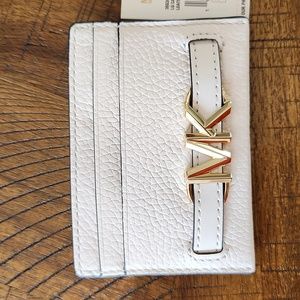 Michael Kors Card Holder Cream Leather